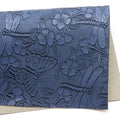 David accessories Bump Texture Faux Leather Sheet 1 Pc 11" x 55" (30x140cm) Printed Faux Leather Fabric Sheet for DIY Bows Earrings Making Crafts (Blue Butterfly) - color: Blue Butterfly
