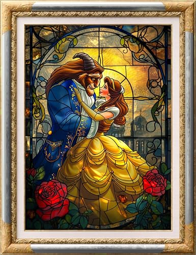 Leczany Cross Stitch Stamped Kits Patterns Craft Kit Needlepoint Full Range of Embroidery Starter Kits Beginners for DIY 11CT 3 Strands | The King and Princess 13×18.1 inches - color: 11CT Stamped kits,The King and Princess 13×18.1 inches