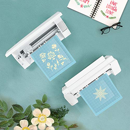 REALIKE 12x12 Cutting Mat for Silhouette Cameo 5/4/3/2/1 (3 Mats - StandardGrip, LightGrip, StrongGrip), Gridded Adhesive Non-Slip Cut Mat for Crafts, Quilting, Sewing, Scrapbooking and All Arts - color: Blue Transparent Purple -1, size: 12*12 Variety (3
