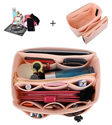 Vercord Felt Organizer Insert For Purse Handbag Tote Bag In Bag Inside Shaper Divider Neo Pink Small - color: A Pink, size: Small