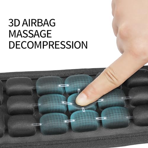 JFT Shoulder Strap Pad 3D Air Cushion Adjustable Air Pressure Suitable for All Kinds of Backpacks 2Pcs(Black) - size: Three Rows