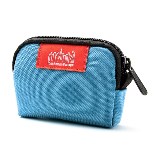 Manhattan Portage CORDURA® Coin Purse With Zipper Closure Pouch Eclectic Colors Credit Card ID Card Jewelry Keys Water Resistant Gift Everyday Carry - color: Ice Blue