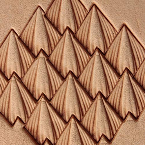 DandS ltd Leather Stamp Tool, Scale, Professional Steel Craft Tool for Leatherworking, Embossing, Carving & Stamping Leather Projects, Belts Wallets & DIY Projects Compatible with Mallet #390 - color: Dragon Scale 0.43" x 0.51"