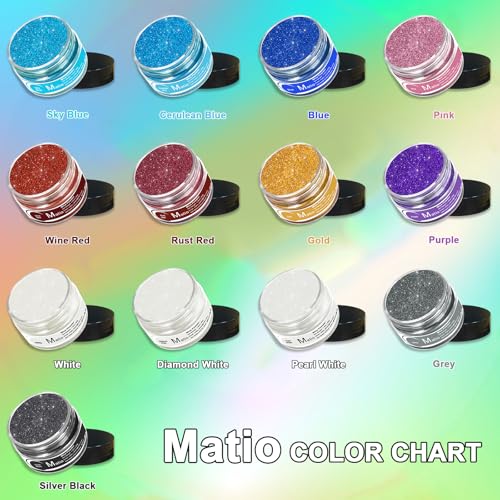 Matio Silver Black Mica Powder, 1.8oz/ 50g Pearlescent Effect Mica Powder - color: Silver Black