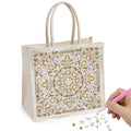 Xylzzuit DIY Pearl Painting Canvas Tote Bag Kit 11.42IN Diamond Art Handbag for Women Shopping Grocery Bag Dots Beads Art Craft Gift (Mandala) - color: Mandala