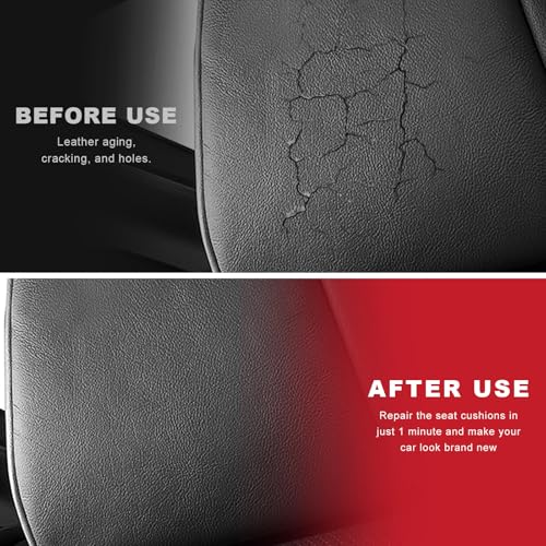 2 PCS Leather Repair Patch Tape, 4 x 8 Inch Self-Adhesive PU Vinyl Repair Patch Kit, Universal Waterproof DIY Leather Repair Tape for Car Seat Furniture Couch Chair (Gray) - color: Gray