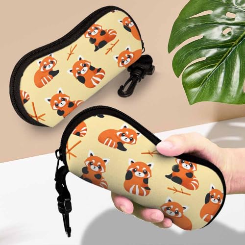 IBILIU Eyeglasses Case Circuit Board Ultra Light Neoprene Sunglasses Case,Soft Reading Glasses Case For Women Men - color: Panda Bear