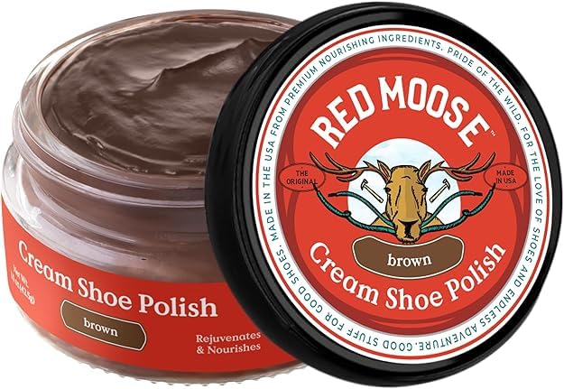 RED MOOSE Boots and Shoe Cream - Shoe Polish Kit for Leather - Shoes Shine - Made in the USA - color: Black, Brown and Neutral
