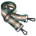 LVYOUME Purse Strap Silver Hardware Wide Bag Straps Replacement Crossbody Adjustable Shoulder Strap for Purses - color: Blackhardware-greengoldwhite-316