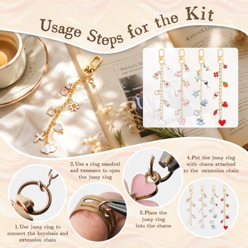 SUTROMA 423Pcs Lip Gloss Charms Keychain Making Kit - color: Kind2