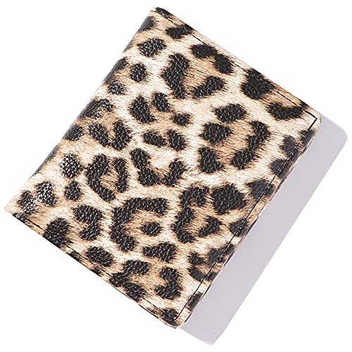 Women Wallets Small Bifold Leather Pocket Wallet Ladies Mini Short Purse - color: Leopard