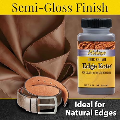 Fiebing’s Edge Kote, 4 Oz. - Color Coats Leather Edges - Dark Brown - color: Dark Brown