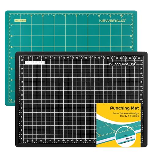 NEWBRAUG 8mm Thickness Leather Stamping Pad, A4 Size - size: 11.8"L x 8.6"W