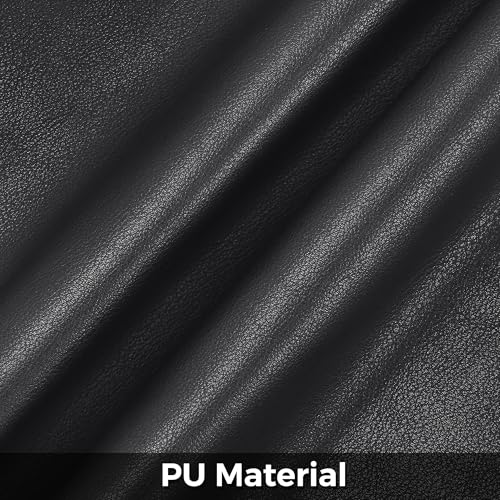 Marine Vinyl Upholstery - Faux Leather Sheets PU Material 1.2mm Thickness Soft and Apply to Outdoor Boat Automotive DIY Sell By Yard(Black 5Y) - color: Black, size: 5Y(54x180inch)