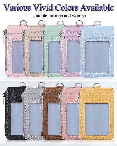 Teskyer ID Badge Holder with Lanyard, Lanyard Wallet, Lychee Lilac - color: Lichee Lilac, size: 3.1" x 4.7"