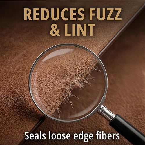 Leather Burnishing Gum Edge Finish Kit – Clear Leather Edge Sealer for Smooth Glossy – 4oz with Wood Slicker