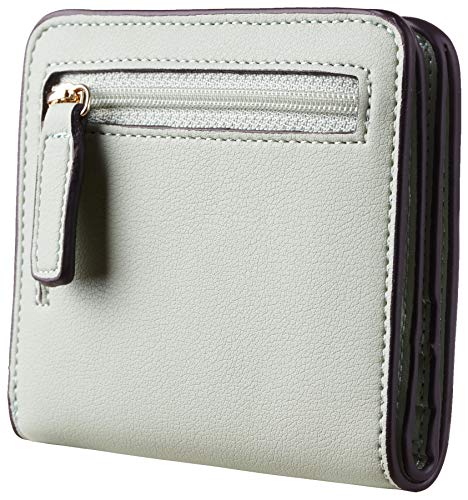 Toughergun Women’s Small Slim Leather Wallet with RFID Protection, Compact Bifold Mini Purse with Clear ID Window - color: 05 ReNapa Green Light
