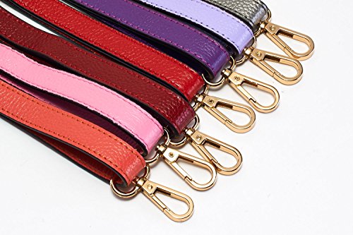 VanEnjoy Full Grain Genuine Leather Adjustable CrossBody Strap Replacement for Bag Purse, 0.7" Wide,26-51" Long - color: Purple