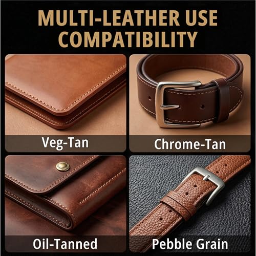 Leather Burnishing Gum Edge Finish Kit – Clear Leather Edge Sealer for Smooth Glossy – 4oz with Wood Slicker