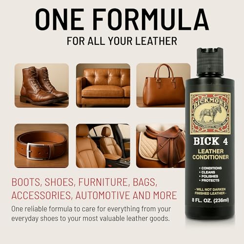 Bick 4 Leather Conditioner & Cleaner, Won't Darken Boots, Couch, Bags 2 oz - size: 2 oz