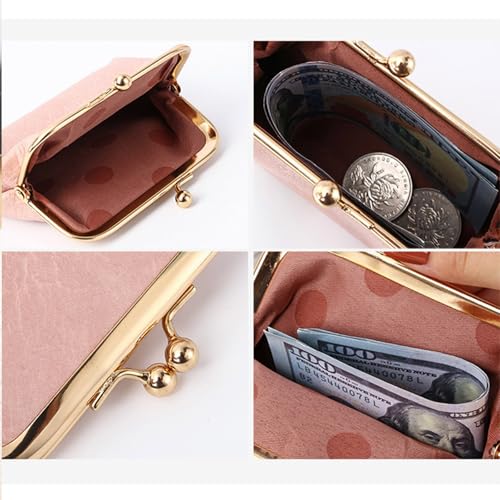 Cute Floral Buckle Coin Purses Vintage Pouch Kiss-lock Change Purse Wallets… - color: 42