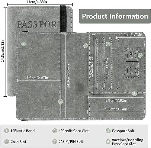 Stealodeal PU Leather Card Holder – Multi-Compartment Organizer for Debit/Credit/ATM Cards (Unisex Design) (Light Grey) - color: Light Grey