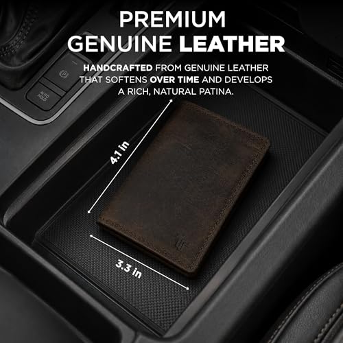 Leather Wallet – TrifoldCard Holder | Real Genuine Leather Mens Wallet | RFID Secure | Fits 8 Cards | Tap to Pay Feature | Quality Credit Card Holder (Brown) - color: Brown