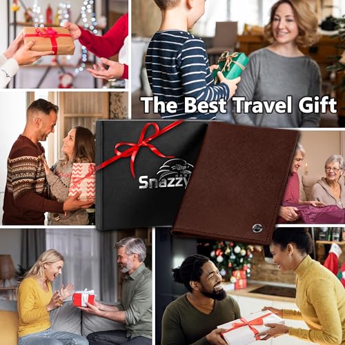 2 Passport Holder - Travel Essentials, RFID Blocking Wallet Credit Card Organiser, Plain Accessories Slim Cover For Men & Women - color: Brown