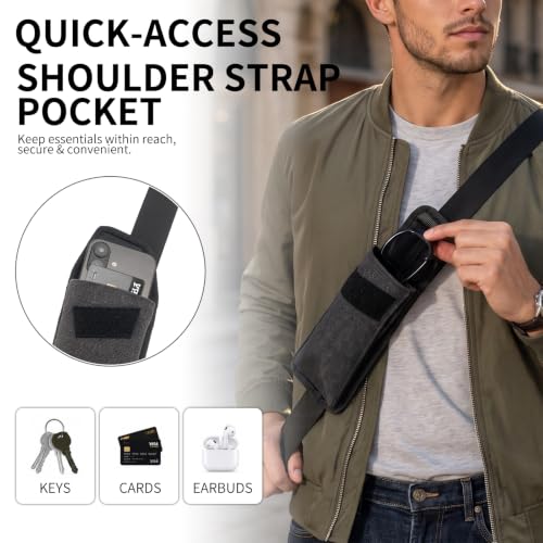 TULLIO Camera Bag Small Sling Crossbody Chest Pack for DSLR Mirrorless - color: Black Gray II, size: Small