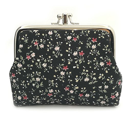 Cute Floral Buckle Coin Purses Vintage Pouch Kiss-lock Change Purse Wallets… - color: 02