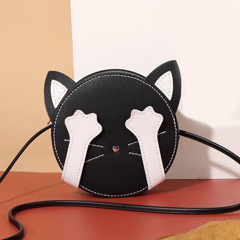 1-Piece DIY Faux Leather Crossbody Bag Kit, Handmade Cat Design – Creative Accessory for Women
