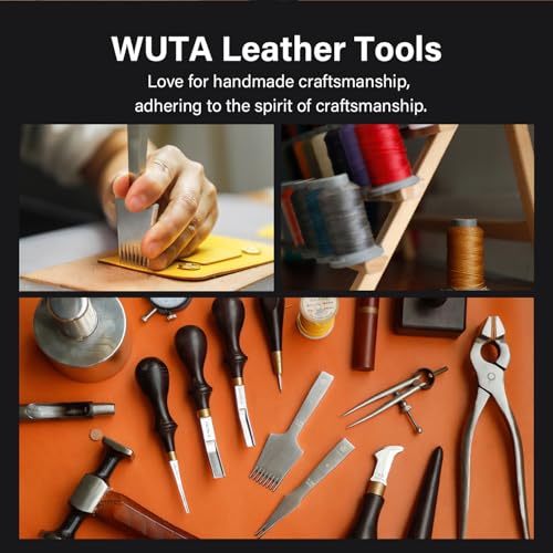 WUTA 6 Pcs Rectangle Leather Hole Punch Set, High Carbon Steel Punch Tool, Hollow Punch Cutter Kits for Belt & Leather Crafting（2 * 4mm + 2 * 6mm + 2 * 8mm + 3 * 10mm + 4 * 12mm + 4 * 14mm） - size: 2*4mm + 2*6mm + 2*8mm + 3*10mm + 4*12mm + 4*14mm