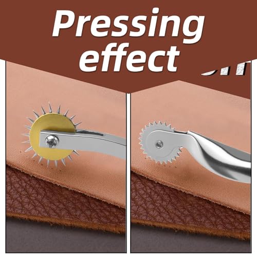 2 PCS Tracing Wheel, Professional Perforator Tool with Wooden Handle, Tracing Wheel Sewing Tool Point Sewing Tracing Wheel for Sewing Patterns for Arts and Leather Crafts
