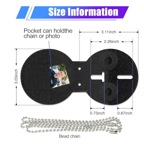 Genuine Leather Police Badge Holder with Belt Clip and Neck Chain | Universal Recessed Heavy Duty Badge Holder for Law Enforcement, Sheriff, Security Officer, Tactical Badge Case for Shield - size: Round