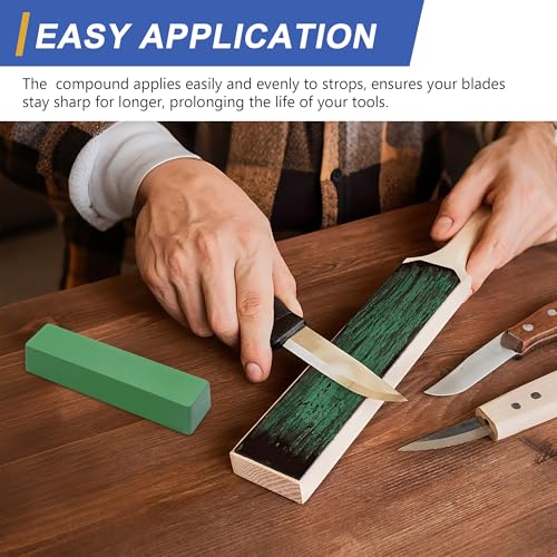 SCOTTCHEN 12 Oz.Stropping Compound Fine Green Buffing Polishing Compound, Leather Strop Compound Honing Compound for Knife Polishing-3Pack - size: 12 Oz. - Fine Green