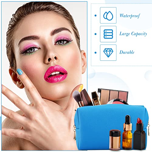 Sanwuta 9 Pcs Makeup Bags Bulk Toiletry Case,Blue - color: Blue