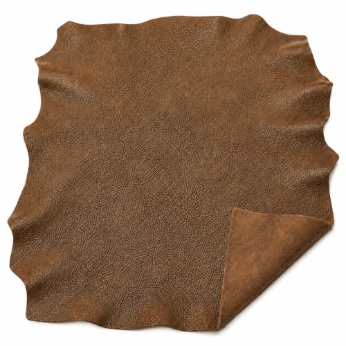 Reed Leather Hides - Cow Skins (8 inches X 11 Inches, Antique Brown) | Arts and Crafts - color: Antique Brown, size: 0.6 Square Foot