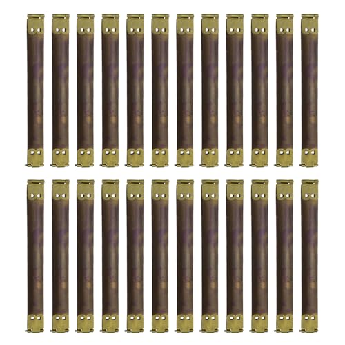 uxcell 24Pcs Metal Internal Flex Frame, 13cm/5.1" Coin Purse Frame Handbag Hinges Clip for Wallet Bag DIY Craft Sewing Purse Making, Bronze - size: 5.1"