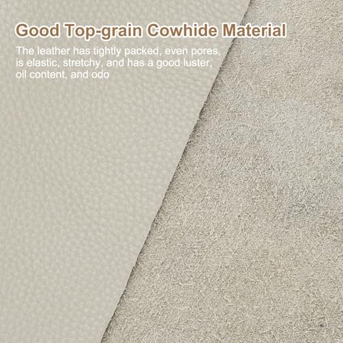 uxcell Genuine Leather Sheet, 11.8" x 11.8" Natural Distressed Cowhide Full Grain Leather Pieces, Pre Cut Sheets for Crafting, Sewing, Tooling, Sheath Making, Gray - color: Gray