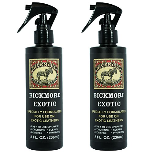 Bickmore Exotic Leather Cleaner & Conditioner 8 oz (2-Pack) | For Alligator, Ostrich, Lizard & Stingray Hides, Preserves Scales - size: 16 Fl Oz (Pack of 1)