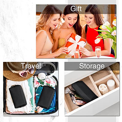 Sanwuta 9 Pcs Makeup Bags Bulk Toiletry Case,Black - color: Black