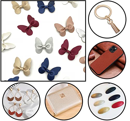Picheng Pearlescent Faux Leather Fabric: 13.8" x 53" Soft Faux Leather Roll | Lychee Texture Solid Color Faux Leather Sheets Marine Vinyl for Making Crafts Leather Earrings Bows Sewing DIY (Copper) - color: Copper