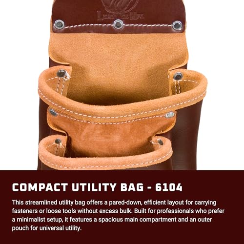 Occidental Leather Compact Utility Bag - 2 Pockets - Minimalist Design for Flexible Use - Made in USA