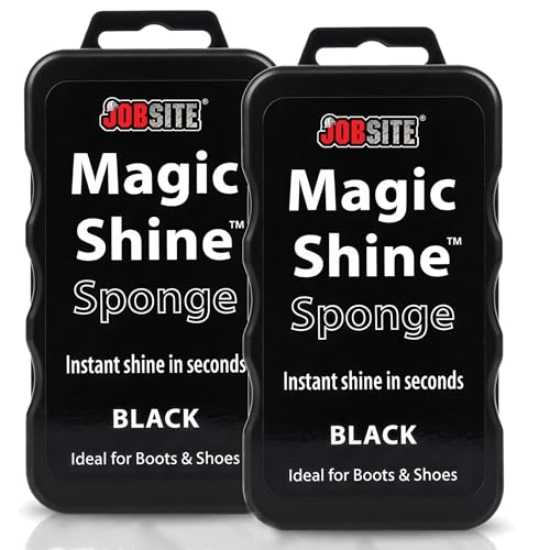 JobSite Instant Express Leather Boot & Shoe Shine Sponge - Black - 2 Pack - color: Black - 2 Pack