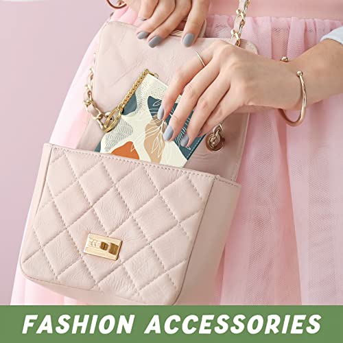 Credit Card Holder for Women, Small RFID Wallet Slim Leather Card Case - color: B-Desert Leaf, size: Keychain