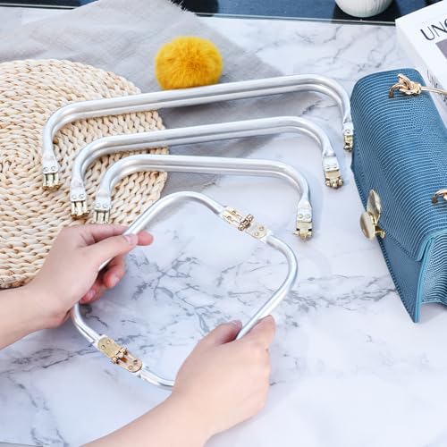 uxcell Metal Purse Frame 2Pcs, 5.9" Rectangle Lock Frame Kiss Lock Clasp Bag Frame Hardware Replacements for DIY Purse Handle Bag Making Sewing Craft Carpet - size: 5.9"