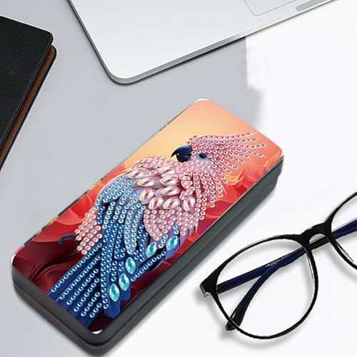 Diamond Painting Eye Glasses Case - color: Parrot 2