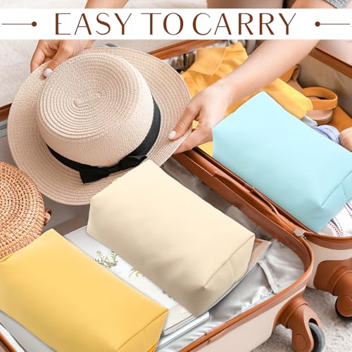 Sanwuta 9 Pcs Makeup Bags Bulk Toiletry Case,Macaron Colors - color: Macaron Colors