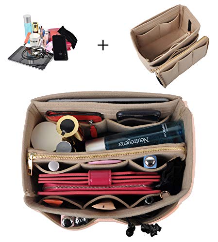 Vercord Felt Organizer Insert for Purse Handbag Tote Bag in Bag Inside Shaper Divider Neo Beige Small - color: A Beige, size: Small