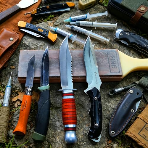 4-Sided Leather Strop with Diamond Polishing Compound, Extra Large 15.7"x3", Thickened Water Buffalo, Stropping Kit for Chef's Knife Sharpening and Woodworking-Chisel/Plane Honing Mirror Edge